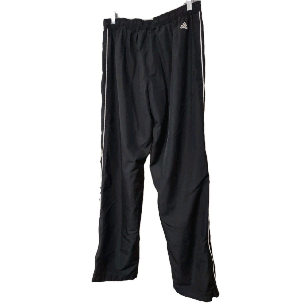 Adidas Track Pants Size L Kids Black Y2K Gorp Core Streetwear Windbreaker Retro